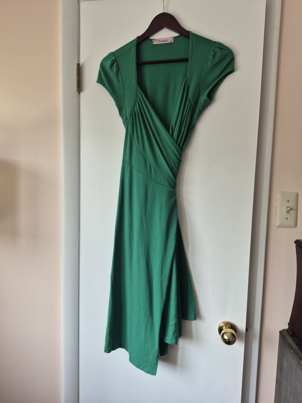 Rosebud Emerald Green Wrap Midi Dress